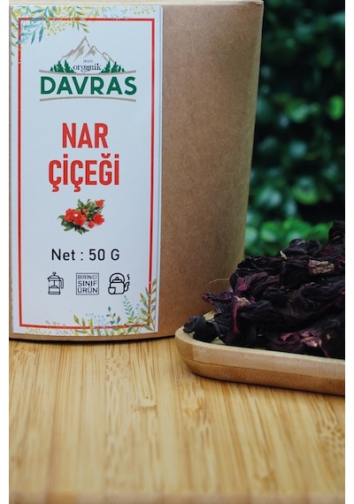 Davras Organik Hibisküs Nar Çiçeği 50 G
