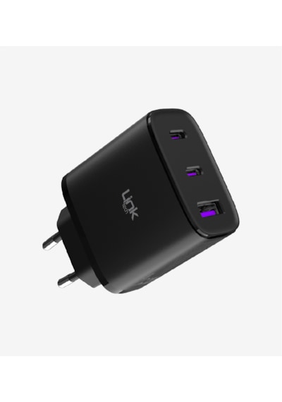 Linktech C317 45w Hızlı Şarj 2adet Type-c Girişi 1adet Usb