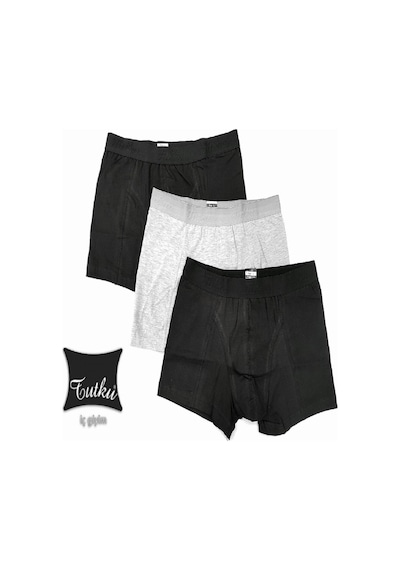 Tutku Erkek Likralı Elastan Boxer Gri Renk 10'Lu Paket 001