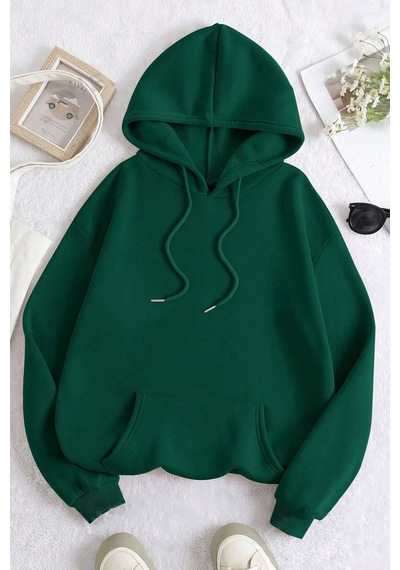 Uyguntarz Daughter Of The King Baskılı Oversize Sweatshirt Yeşil