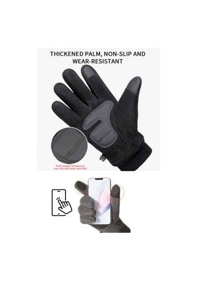 Motiva Soğuk Hava Dokunmatik Kışlık Spor Motosiklet Asker Polar Eldiven