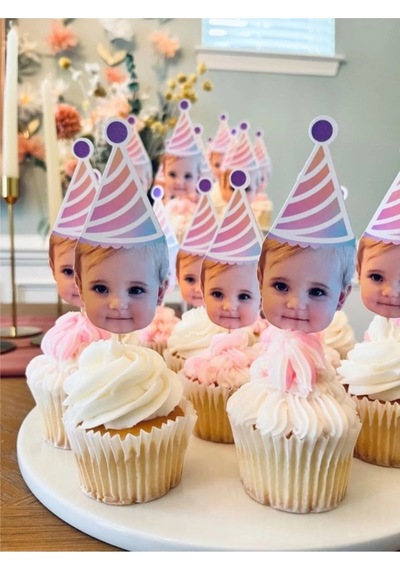 Kişiye Özel Pasta Süsü Cupcake Kürdan 10 Adet 0