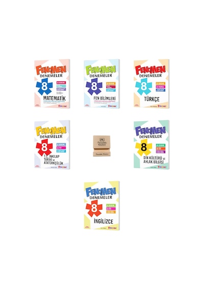 Fenomen Lgs 8. Sınıf Matematik Fen Türkçe İnkılap Din Ve İngilizce 6lı Deneme Seti + Telefon Standı