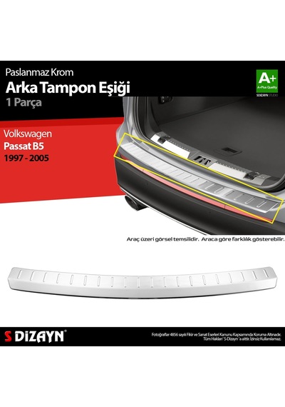 Sat B5 Sw Krom Arka Tampon Eşiği 1997-2005