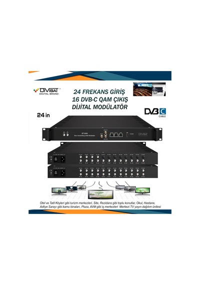 Divisat Dt- 2416 Qam Modülatör - 24 Frekans Giriş 16 Dvb-c Qam