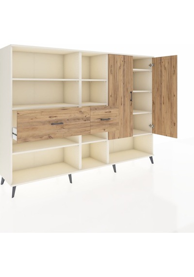 Hyperion Dolap 10 Raflı 2 Çekmeceli 2 Kapaklı 220x44x163 Aytaşı-ç Aytaşı-çam