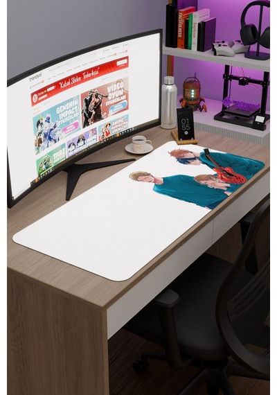 Given Anime V2 - 90x40 Xxl Gaming Kauçuk Kaymaz Taban Mouse Pad Fare Altlığı