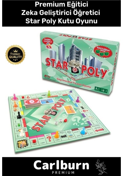 Premium Eğitici Zeka Geliştirici Öğretici Eğlence Aile Etkinlik Gayrimenkul Ticaret Oyunu Star Poly