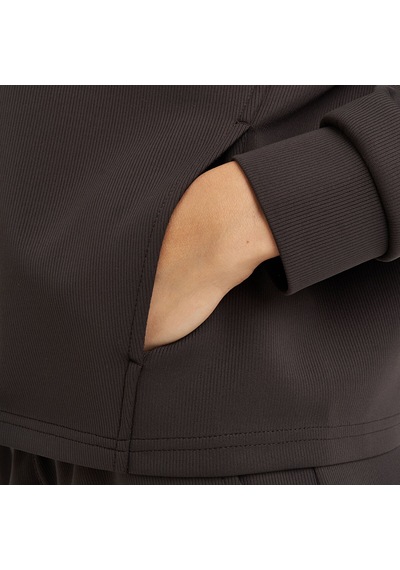 Lescon Kahverengi Kadın Fermuarlı Kapüşonlu Sweatshirt 26n-2105