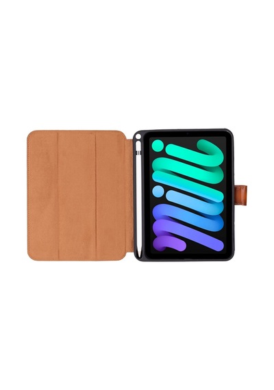 Apple Uyumlu iPad Mini A17 Pro 8.3 İnç Deri Kılıf Gölgeli Taba Kılıf