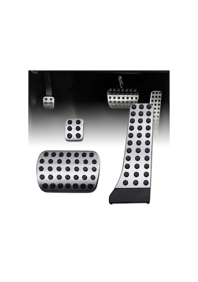 Mercedes W204-w207-w211-w212-w215-w220-e250 Uyumlu Geçme Otomatik Pedal Seti 3 Parça Siyah Krom