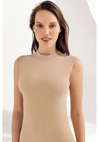 Angbutik Imer 1263 Kolsuz Sıfır Yaka T-shirt Ten