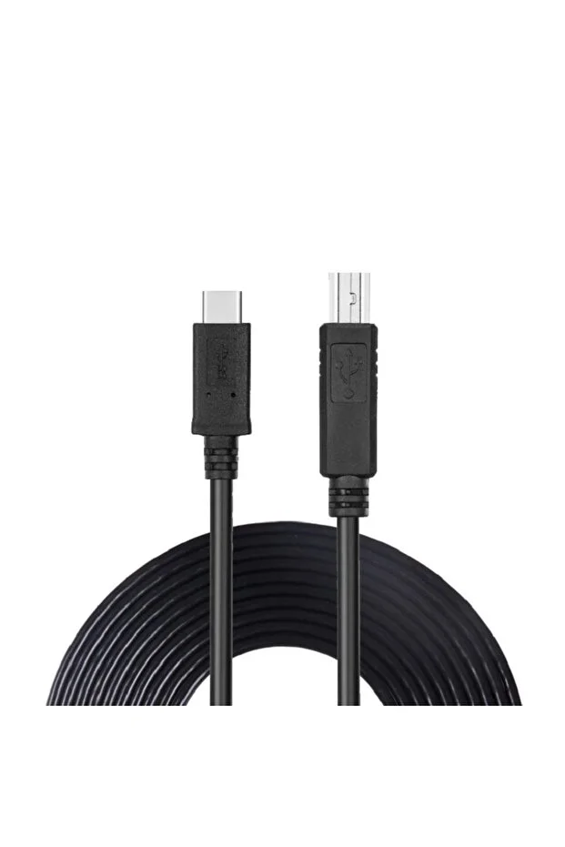 3 Metre 3mt Type C To Usb Printer Yazıcı Tarayıcı Mıdı Cihazları İçin Bağlantı Kablosu Üniversal Cabble Siyah