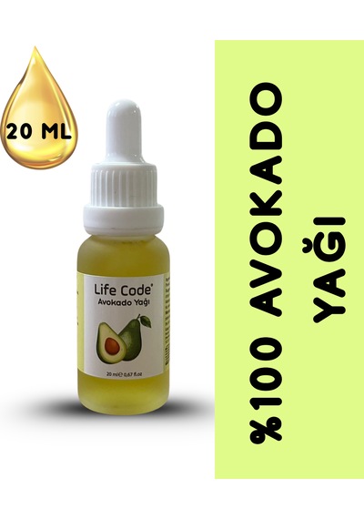 %100 Doğal Avokado Yağı 20 Ml
