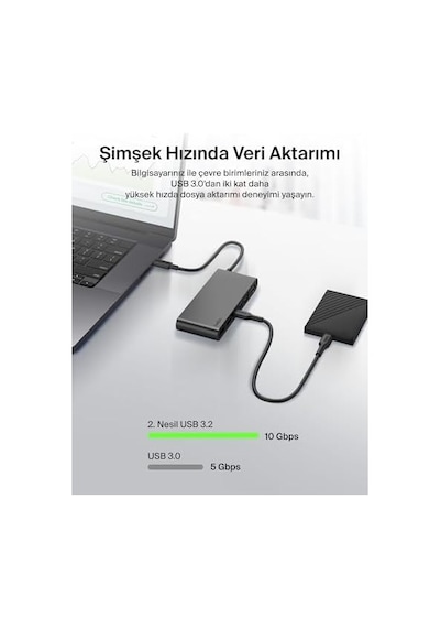 Connect 8 Portlu Usb-c Hub, 4k 60hz E Kadar Çözünürlükleri Destekleyen Ekran Uyumu, Mac, Windows Ve Chromebook İle Çalışır, 100 W Pd, 10 Gbps Veri Aktarım Hızı Ve 2,5 Gbps Ethernet - Gri