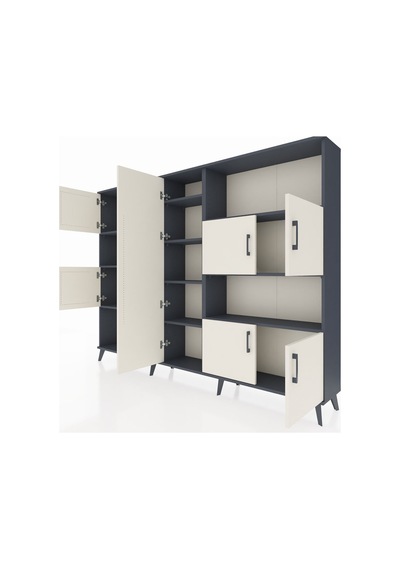 Arges Dolap 10 Raflı 9 Kapaklı 220x30x163 Antrasit-aytaşı/antrasit Aytası/antrasıt - Antrasıt Arges Dolap 10 Raflı 9 Kapaklı 220x30x163 Antrasit-aytaşı/antrasit Aytası/antrasıt - Antrasıt