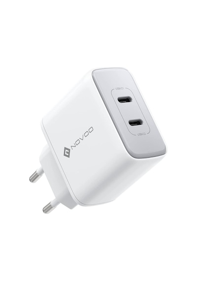 Novoo Gan 35w 2 Portlu Usb-c Pd Hızlı Şarj Cihazı Beyaz