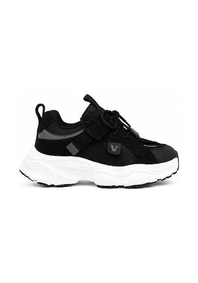 Vicco Çoçuk Unisex Kışlık Su Geçirmez Kaydırmaz Hafif Eva Taban Rahat Cilt Deri Spor Ayakkabı siyah