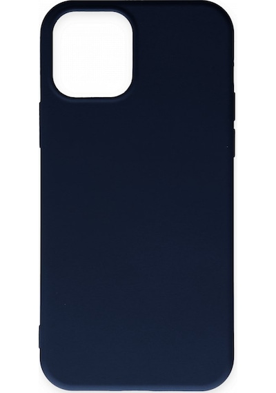 Apple Uyumlu iPhone 11 Pro Max İçi Kadife Kaplı Esnek Silikon Kapak Ryc/ Nano Lansman Lacivert
