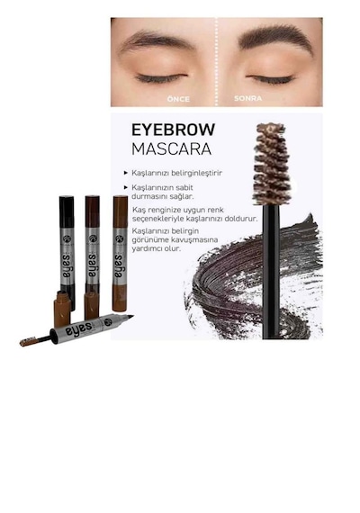 Ronassı Eyes 2ın1 Maskara + Eyelıner Eyebrow Dye Cream & Eyelıner Kahve