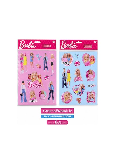 Bakgelal Barbie 3d Kabartmalı Sticker Renkli Çıkartma Etiket Seti - 9061888571465 Çok Renkli