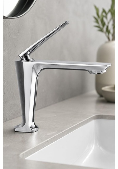 Sensa Kısa Lavabo Bataryası Parlak Krom