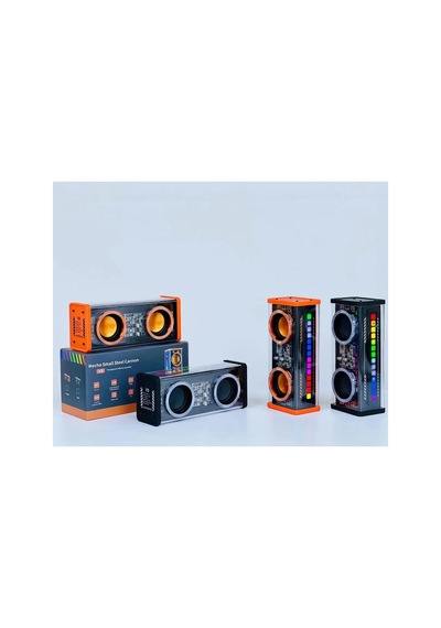 Ers Şeffaf Mecha Müzik Tws Stereo Rgb İşıklı Hoparlör Kablosuz Bluetooth 5.0 Taşınabilir Hoparlör V9