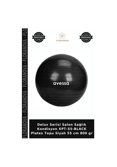 Delux Serisi Salon Sağlık Kondisyon Xpt-55-black Plates Topu Siyah 55 Cm 800 Gr