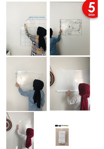 Kpss Çalışanlar Için Yazı Tahtası Eğitim Seti 5Li Akıllı Kağıt