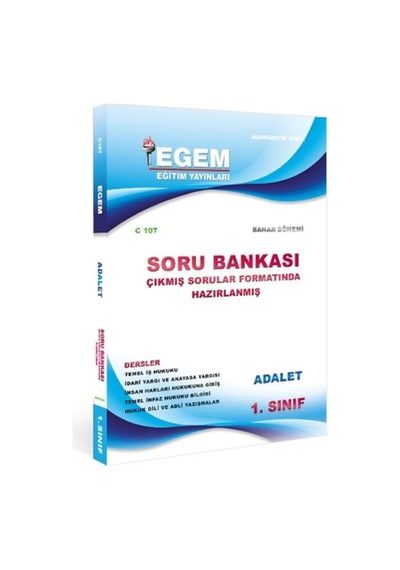 Egem Aöf Adalet 1 Ve Sınıf Güz-bahar Konu Anlatımı Seti