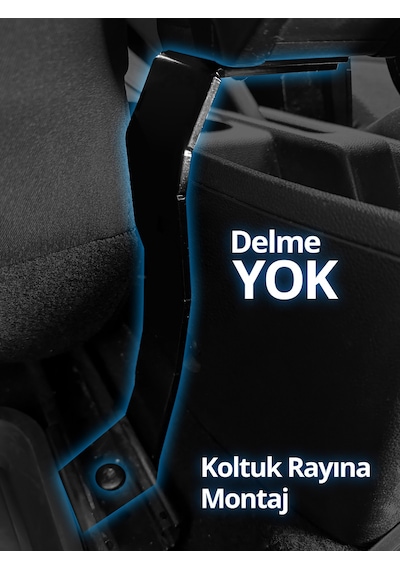 S-dizayn Dacia Sandero Kol Dayama Kolçak Çelik Ayaklı Abs Siyah 2020 Üzeri A+kalite