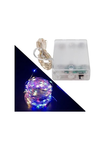 Pm-2557 Pilli Rgb 4 Renkli Rgb 10 Metre Kablolu Bağ Led Belirtilmemis