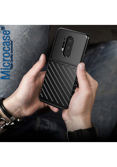 Oneplus 8 Pro Thunder Serisi Dayanikli Silikon Kilif - Siyah 549418083