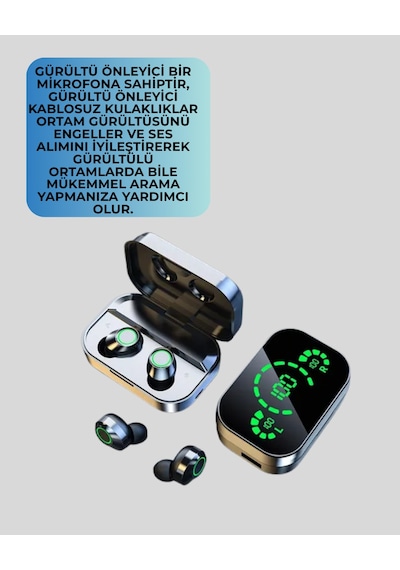 Gürültü Engelleyici Bluetooth Kulaklık Akıllı Ekranlı, Hifi Ses Kalitesi - Lisinya