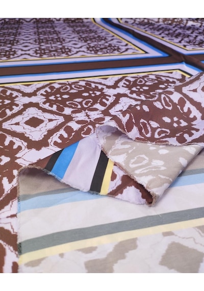 Lila Mor Twill Saten Kumaş Hafif Parlak Dökümlü 140x200cm-11840