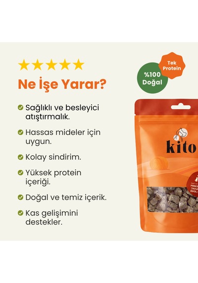 Kito Freeze Dried Tavuk Ciğer Ödül Maması 30 Gr Kediler Ve Köpekler İçin