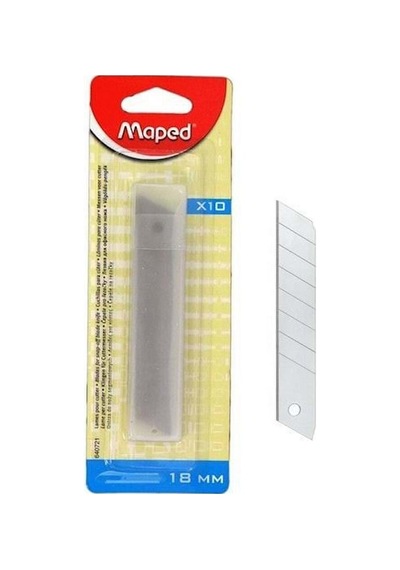 Maped 18 Mm Maket Bıçağı Yedeği 10 Lu 640721