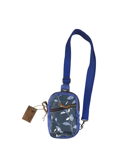 Old Cotton Cargo Vintage Unisex Renkli Günlük Salaş Toparlayıcı Çapraz Göğüs Omuz Postacı Çantası 13cmx21cm Mavi