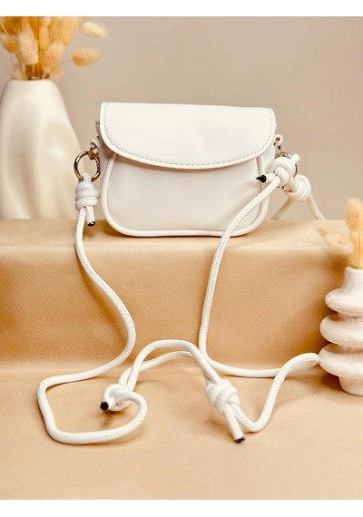 Elora Atelier Mini Flap Çapraz Askılı Beyaz Çanta Çok Renkli