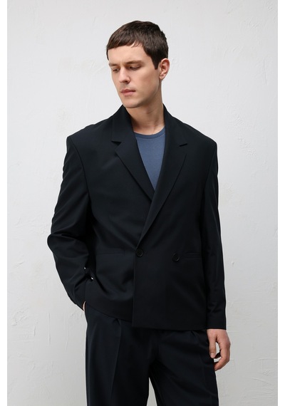 Antioch Relaxed Fit Erkek Blazer Ceket Lacivert