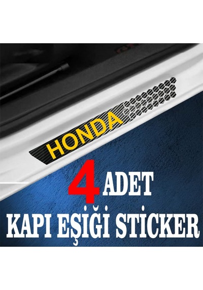 Honda Özel Oto Kapı Eşikleri Sticker Karbon 4 Adet