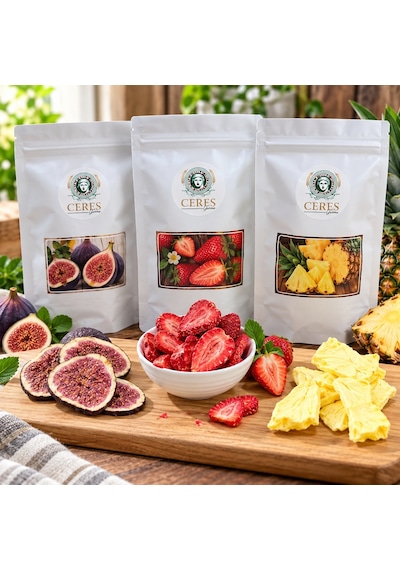 Dondurularak Kurutulmuş Çilek, İncir, Ananas 60 G