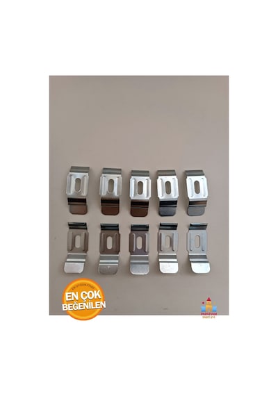 Stor Zebra Perde Metal Ayak Tavana Duvara Montaj Aparatı Dar Kasa 3.5 Cm Metal Portray 10 Adet Gri