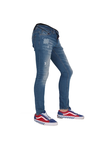 Erkek Denim Elastik Jeans Mavi Kot Pantolon Mavi