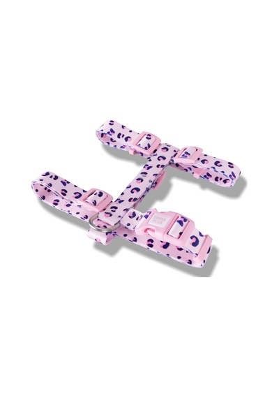 Swissplus Urban Paws Pink Leo Geri Dönüştürülmüş H-tipi Köpek Göğüs Tasması-l Pembe - Pudra