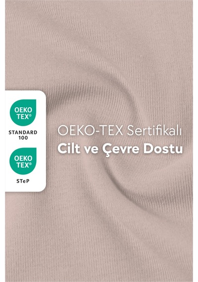 Calmera | %100 Pamuk Penye Lastikli Çarşaf | Tek Kişilik | Pudra