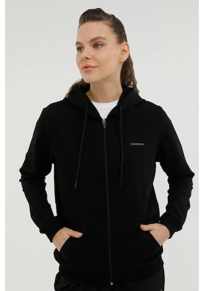 Lumberjack Basic Full Zip Hoodie Siyah Kadın Sweatshirt W-sn77 1013396669 001
