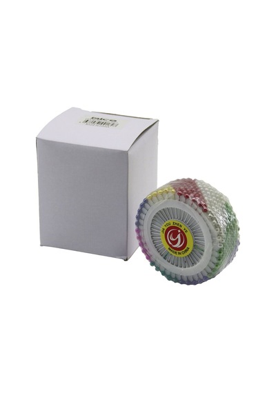 Yuvarlak Disk Standlı 1440 Adet Renkli Toplu Başörtü İğnesi 5671 Çok Renkli