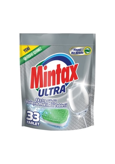 Mintax Ultra Bulaşık Makinesi Deterjanı 33 Tablet Mintax Ultra Bulaşık Makinesi Deterjanı 33 Tablet