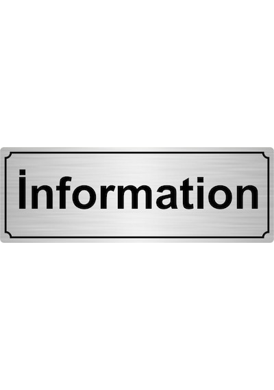 Information Yönlendirme Levhası 7Cmx20Cmgümüş Renk Metal